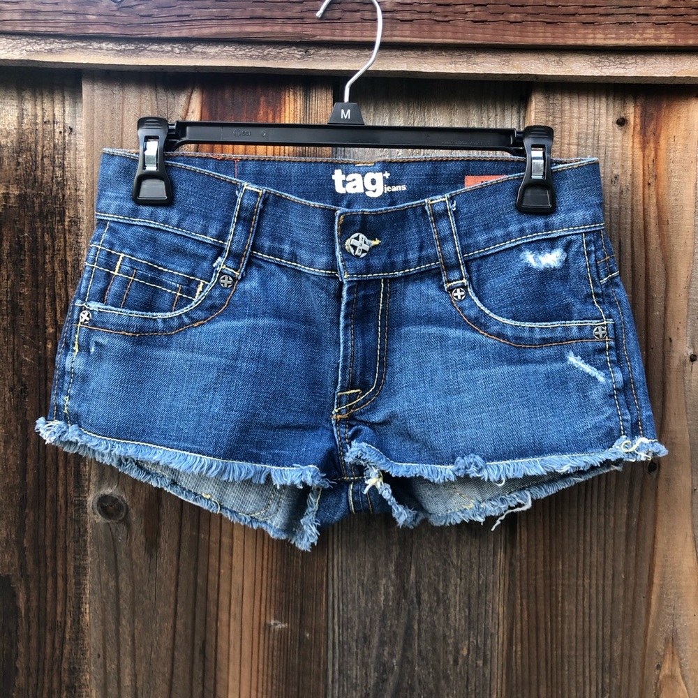 Tag Jeans Women Distress Jean Shorts Made in USA